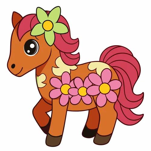 Floral Horse SVG